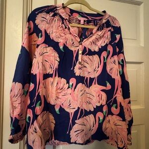 Lilly Pulitzer Pink Flamingo Blouse